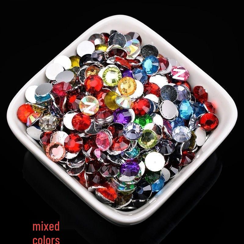 2-6mm Round Flatback Resin Rhinestones for DIY Phone Cases & Nail Art - Imitation Austrian Design