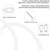 5/16" X 66 Ft Wire Center Flagpole Rope, White Braided Polyester Flagpole Halyard Rope with 2 Pieces Stainless Steel Snap Hooks, Solid Rope for
