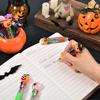 5/10 Stück Halloween Stifte Mini 4-in-1 Farben Einziehbar Bunter Kugelschreiber Kürbis Geist Fledermaus Schreibwaren Schulparty Geschenk
