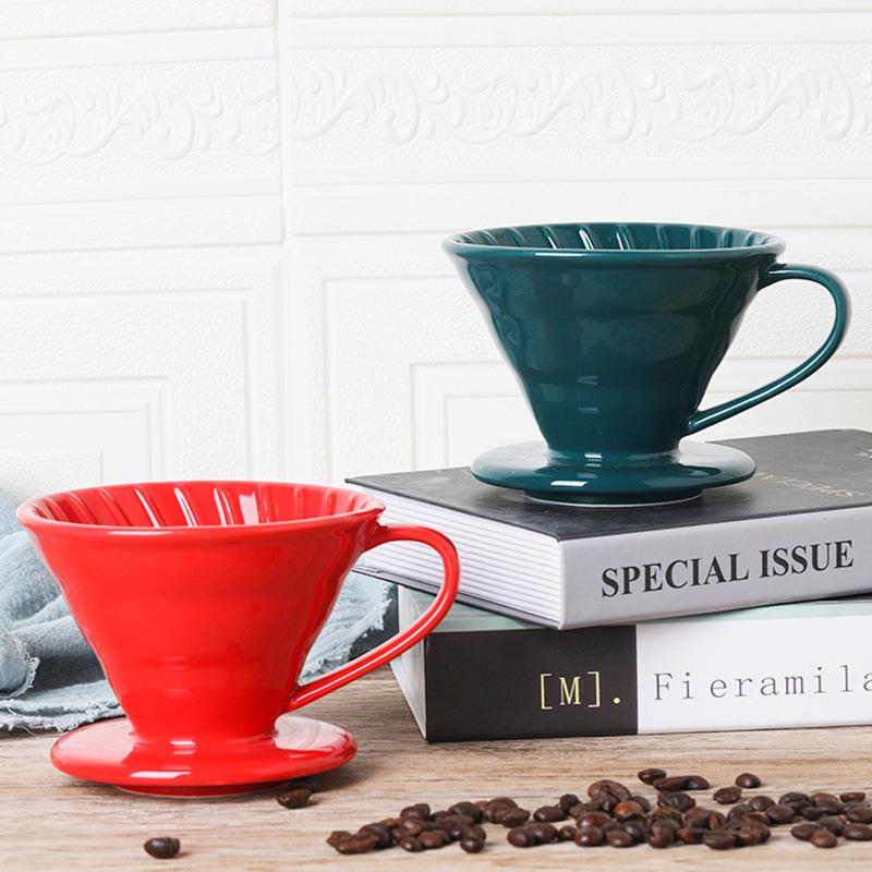 Set Portafiltro per Caffè Pour-Over V60 in Ceramica Nordica, Stile Semplice