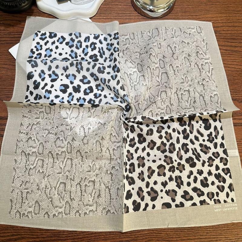 Spring and Autumn pure cotton 55cm small square scarf women's literary silk scarf versatile decorative scarf thin headscarf headband scarf