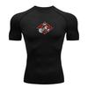 Men's Compression Workout T-Shirt, Fist Breaking Chains Prin