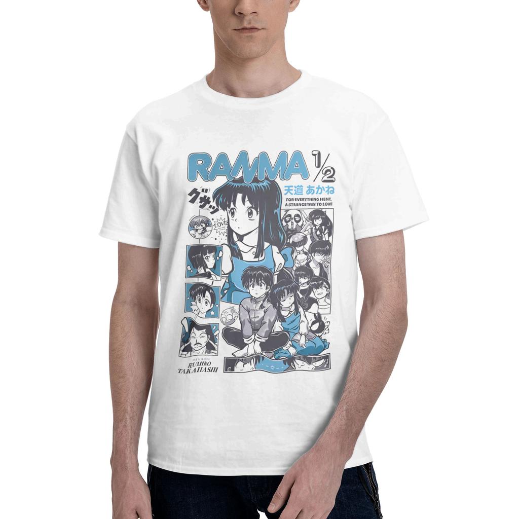 Ranma Saotome Anime Panda Manga Men Women's T Shirt  Casual Tee Shirt Short Sleeve T-Shirts 100% Cotton New Arrival Clothes