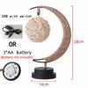 Led Stars / Moon / Apple / Sepak Takraw / Christmas Gift Handmade Hemp Rope Wrought Iron Night Light Party Room Decoration Light
