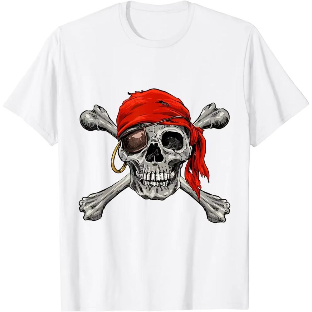 Jolly Roger Pirate Shirt Skull & Crossbones Shirt Halloween T-Shirt