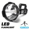 Large LED Flashlight with Foot Support for Convenient Installation, Night Safety Lighting, Home Emergency 4 Modes Suitable for Construction Sites