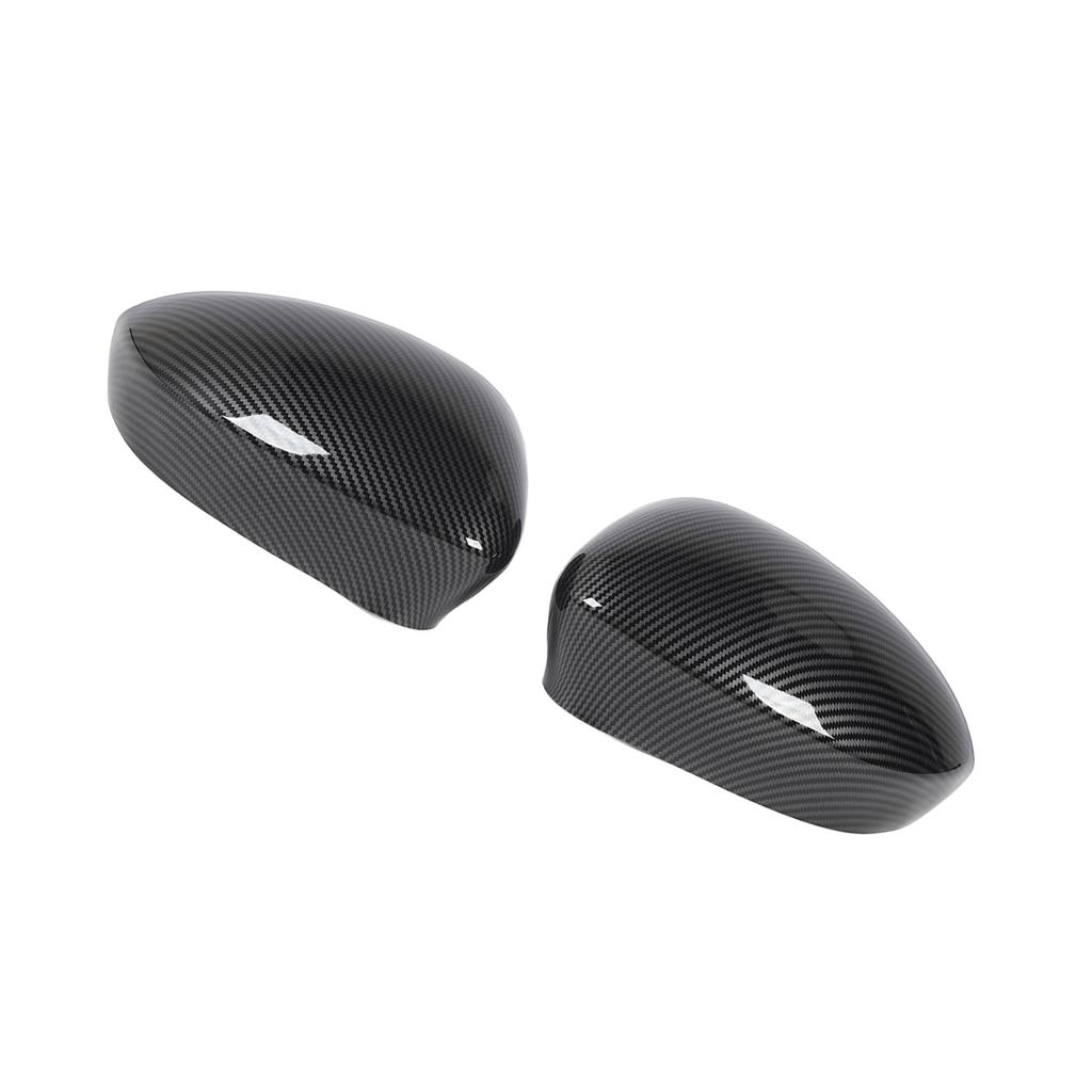 2 Pcs Door Side Rearview Mirror Cover Cap Left Right Wing Mirror Cover Replacement for Fiat 500 2007 To 2020 Carbon