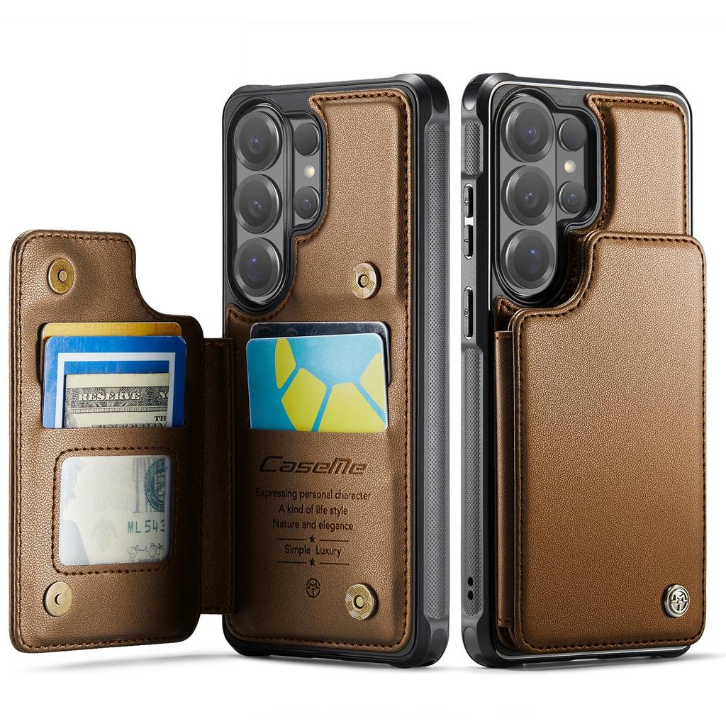 CaseMe Premium PU Leather Case For Samsung Galaxy S26+ S25 S24 S23 S22 S21 S20 Plus Ultra FE Card Wallet Holder Phone Back Cover Protector Skins