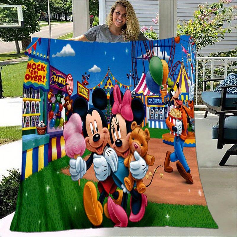Mickey and Minnie Cartoon Blanket: Adorable, Warm, and Perfect for Home Decoration - Living Room, Travel, and All Seasons