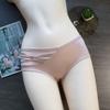 Women's Satin Sexy Mesh Low Waist Breathable Comfortable Antibacterial Briefs Underwear