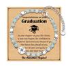 2026 Graduation Gifts Stainless Steel Compass Amazonite Amethyst Beads Bracelets for Women Girls High School College Graduates