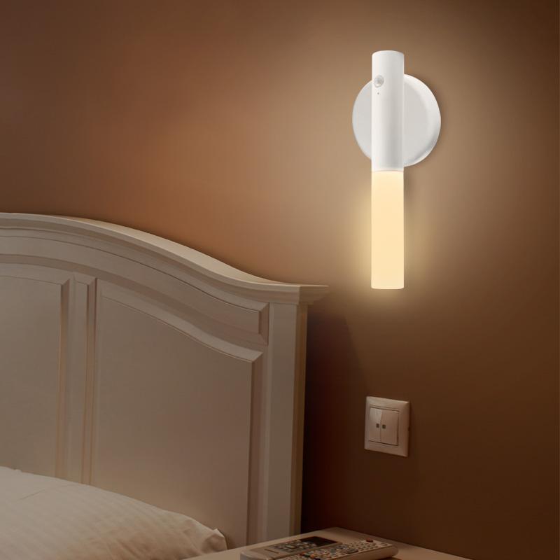 Human Body Sensor Light Rechargeable Magnetic Wall Lamp Acrylic Handheld Lamp Motion Sensor LED Light Long Wall Lamp Warm Light