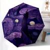 1pc Starry Night Sky Art Automatic Open/Close Umbrella with Windproof, Functional Design, 8-Rib Sturdy Canopy, Durable Ribs,110