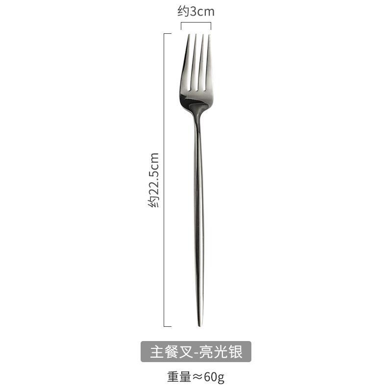 304 Mirror Gold Western Food Knife, Fork and Spoon Tableware Steak Knife and Fork Dessert Fork and Spoon Coffee Spoon Chopsticks