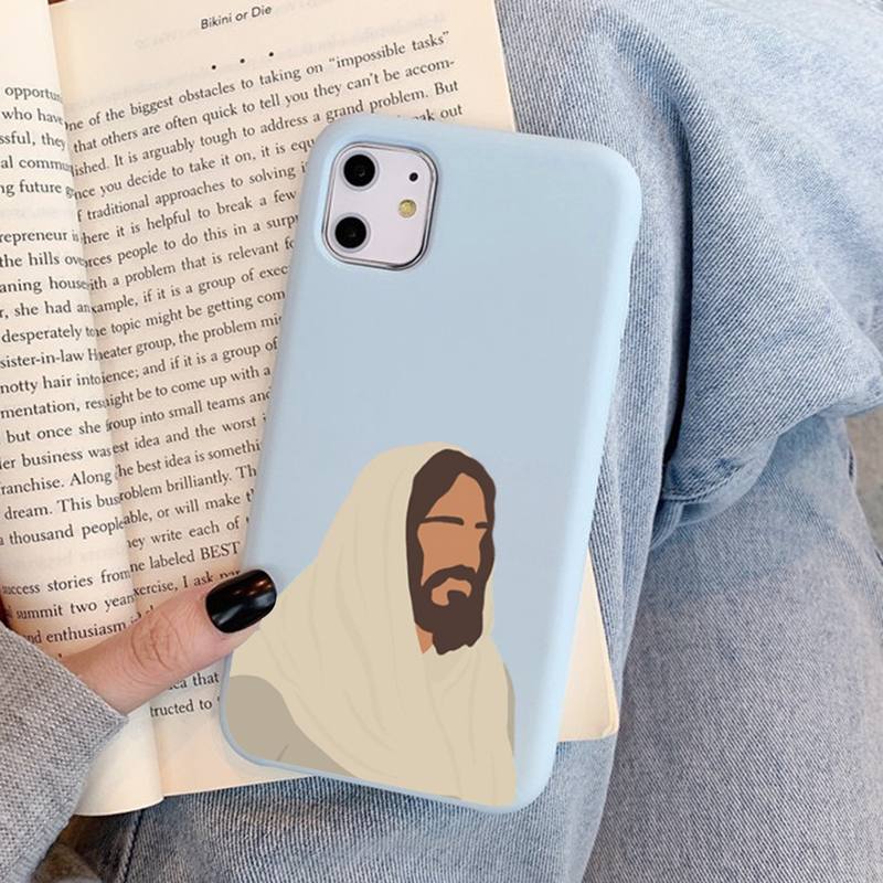

New Faith Christian Religious Jesus Clear Phone Case Soft Solid Color for iPhone 11 12 13 mini pro XS MAX 8 7 6 6S Plus X XR iphone 13 mini
