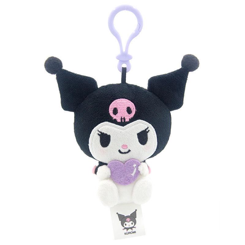 Sanrio Kuromi Heart Plush Pendant - Children s Bag Charm Gift Default
