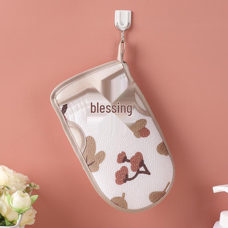 Two-in-One Bath Scrubber Set: Double-Sided Towel & Mud Scrubbing Glove with Back Scraper