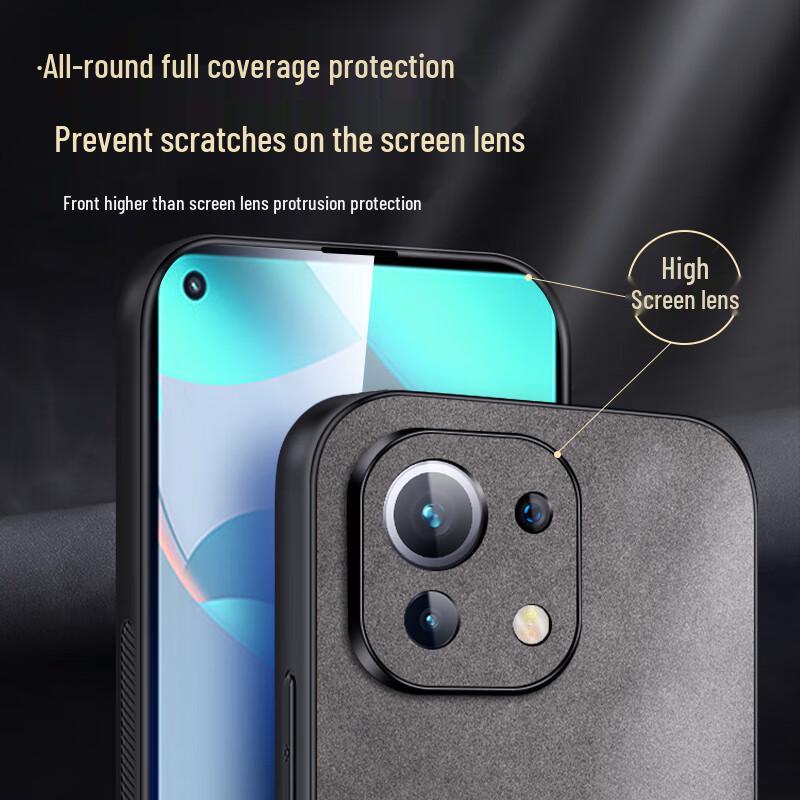 Xiaomi Mi 11 Series Anti-Fall Sheepskin-Texture Silicone Phone Case