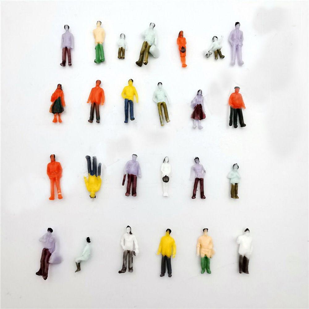10pcs 1:25/1:30 Scale Mixed Color Model Building People Figures Passengers Train Scenery Standing People Assorted Poses