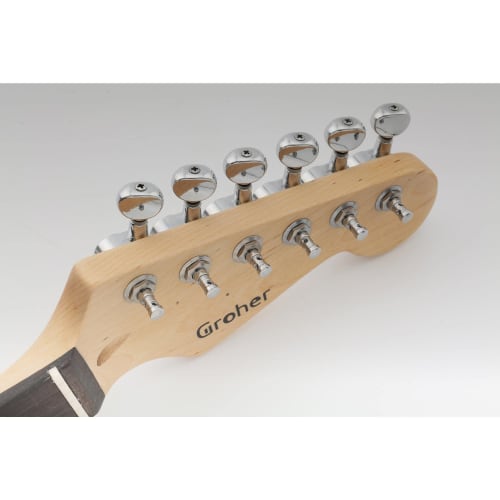 Wilkinson E-Z-LOK 6-teilige Mini Oval Button Mechaniken für Fender Strat/Telecaster E-Gitarren, Chrom