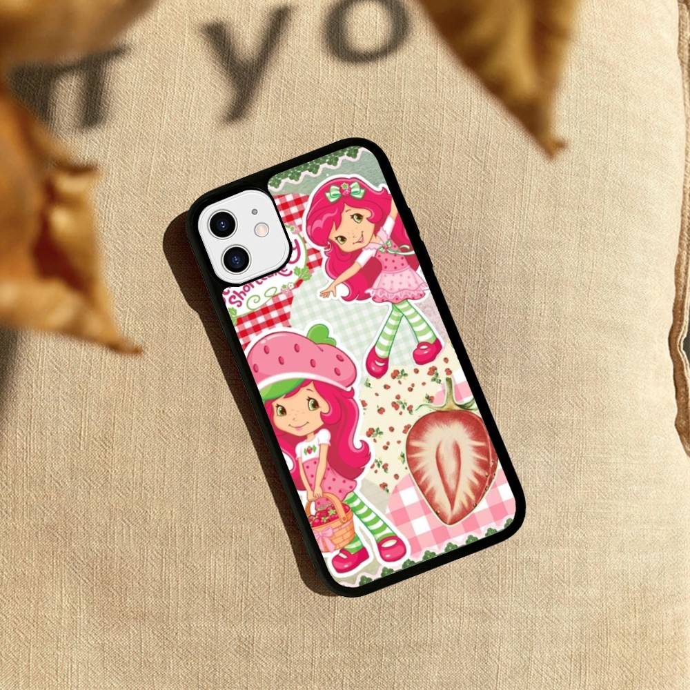 S-Strawberry-shortcake Girl Phone Case For IPhone 17 16 15 14 Plus 13 11 12 Pro Max Silicone Hard PC TPU Cover