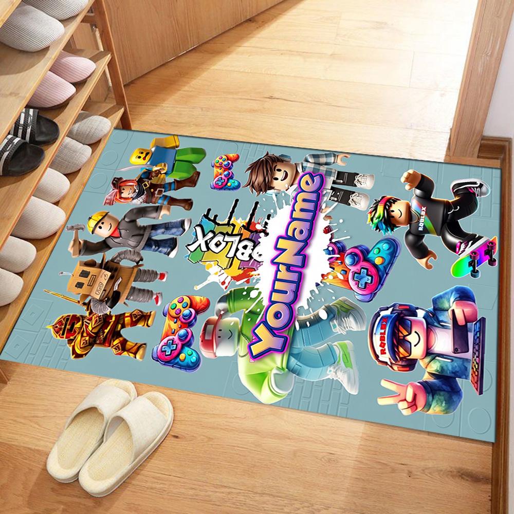 Roblox 117 Personalized Name Floor Mat Design for Kitchen Study room Hallway Foyer Antislip Carpet Decorate Offices