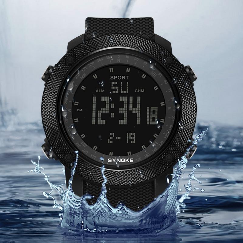 Nuovo orologio elettronico sportivo da corsa da alpinismo di marca di alta gamma, orologio militare multifunzione, display a schermo grande, orologio da polso impermeabile luminoso