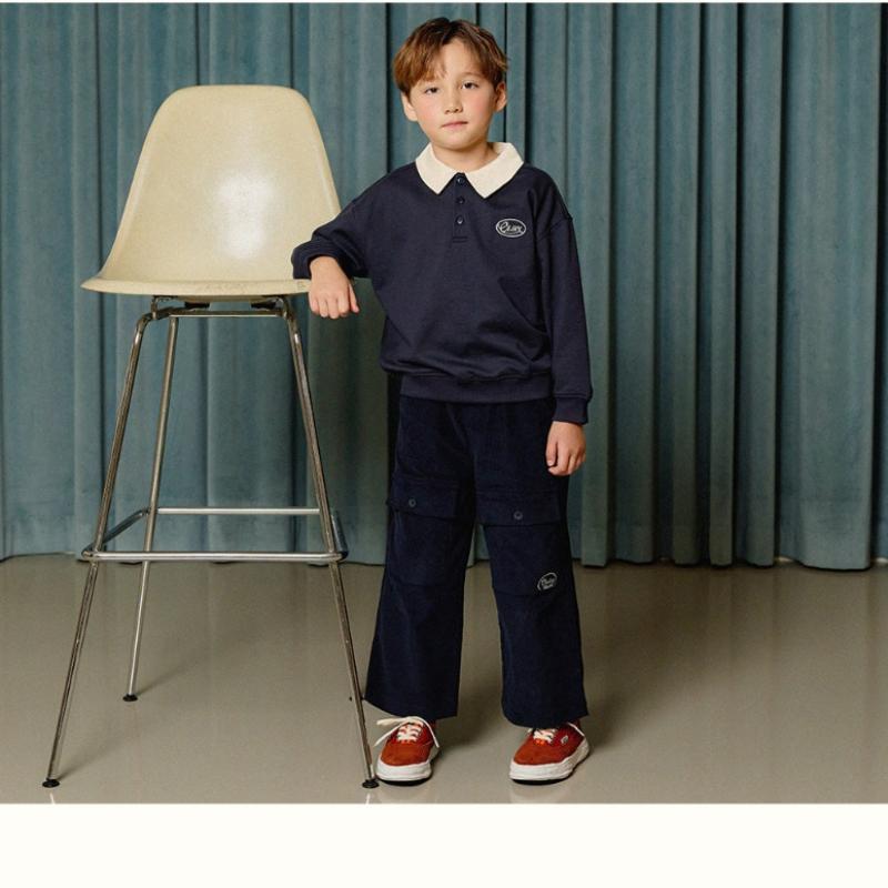  Olivan  Corduroy Wide Pants  Navy 