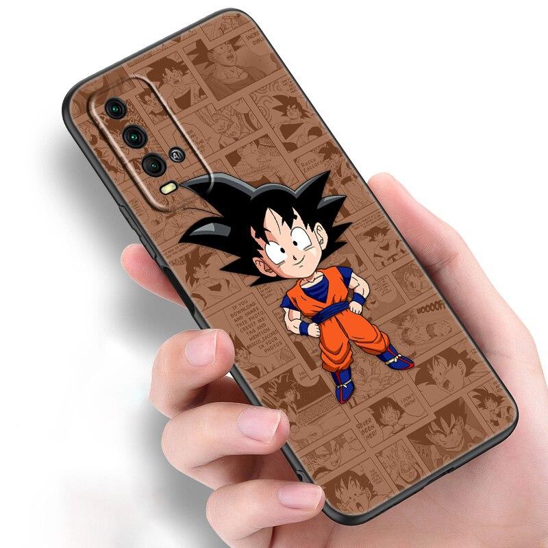 Japan Anime Kind Goku Silikon Handyhülle Für Xiaomi Redmi Note 10 10T 10S 9S 8T 9 8 7 Pro Max 8A 9A 9C 9T Schwarz Weiche Hülle Coque