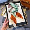 Zhang Ruonan Silk Scarf: Women's 2025 Spring/Summer Retro Neck Tie Accessory - High-End Small Square Neckerchief