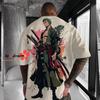 One Piece Zoro Anime Manga T-Shirt Tee Short Sleeve Costumes Polyester Unisex Black