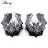 Alisouy 1PC Copper Alloy Casting Animal Bats Saddle Ear Tunnels Plugs Expander Stretcher Gauges Earrings Piercing Body Jewelry