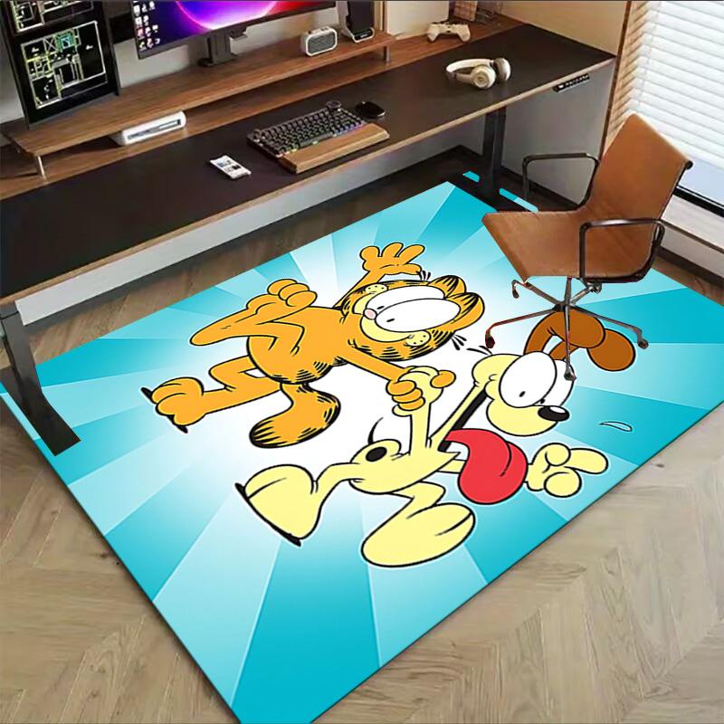 1pc Garfield Odies Playtime Carpet for Playroom Bedroom Living Room Sofa Home Decor,kids Game Area Rug Non-slip Floor Mat Y72329