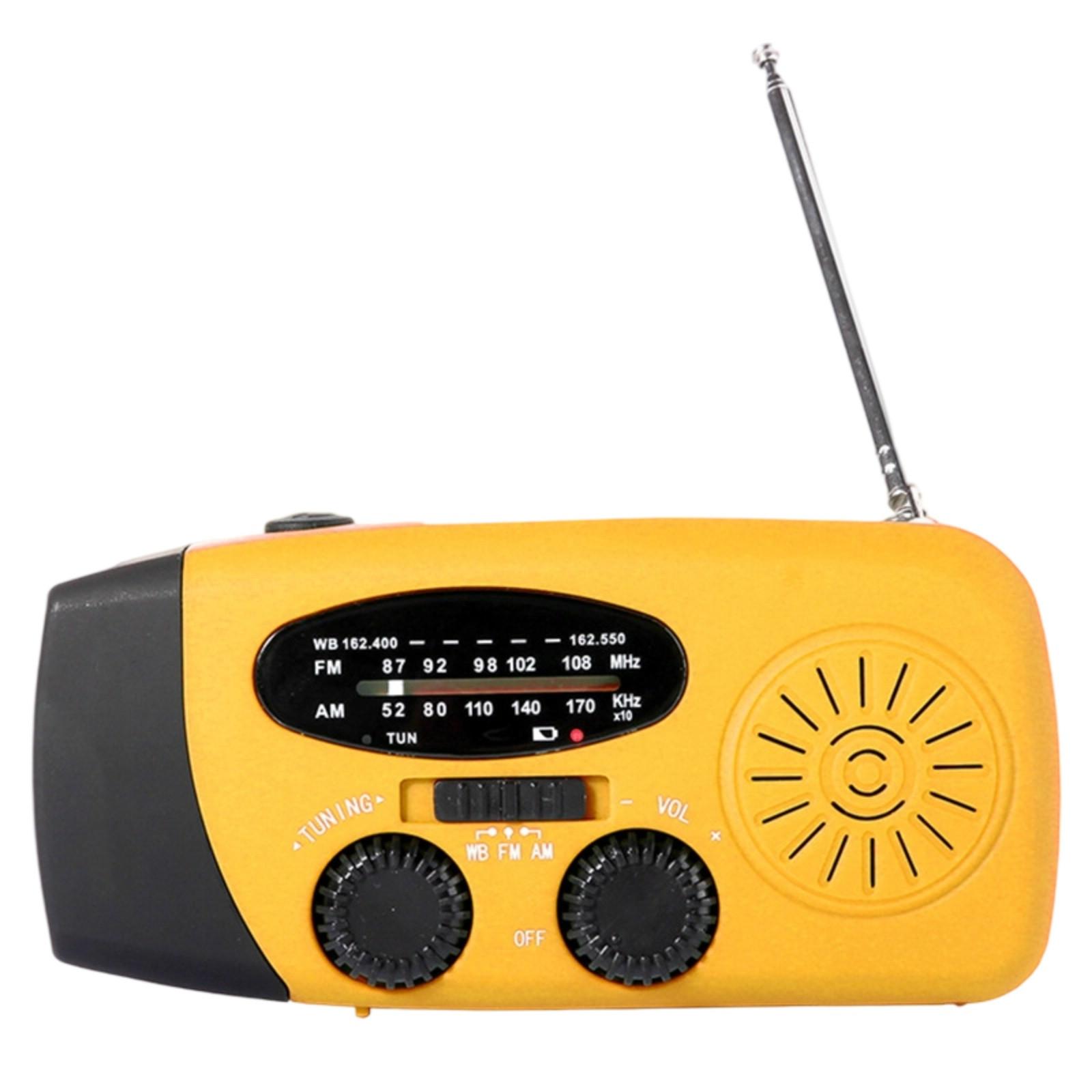 

Уличное радио на солнечных батареях, радио с заводной ручкой, наружное радио с аккумулятором 1200 мАч, с AM/FM-радиоприемником, со светодиодным фонариком/сигналом SOS One Size