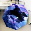 Black Panther Flight Umbrella Folding Umbrella, Automatic Umbrella 8-Frame for Travel, Camping Use Gift for Halloween Christmas