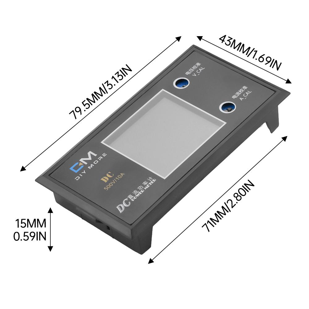DC 0-50V 0-100V 0-500V 5A 10A LCD Digital Voltmeter Ammeter Wattmeter Current Energy Meter Detector Tester for Electrician Tool