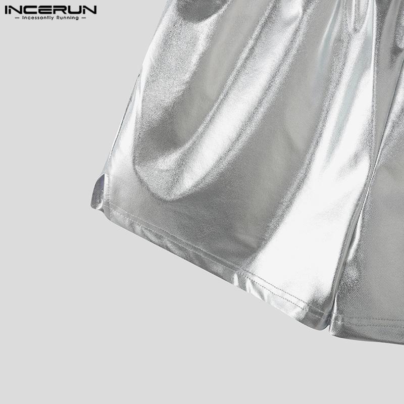 INCERUN Herren Damen Hotpants Elastischer Bund Glitzer Rückenausschnitt Partyhose