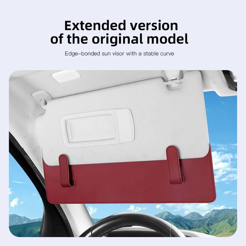 Car Sun Visor Extension Panel For Volvo AWD XC40 V40 XC90 S60 XC60 Anti-glare UV Sun Shield Card Holder Glasses Holder keychain
