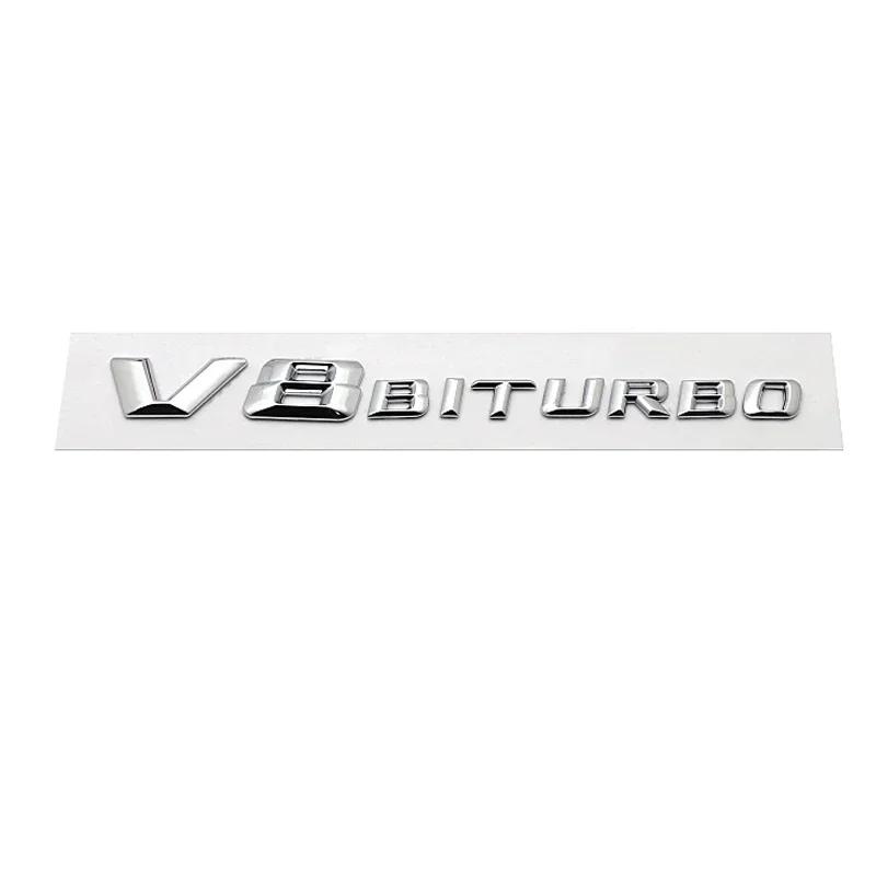 

Car Body Letter Sticker for Mercedes Benz V8 BITURBO W203 W205 W176 W210 W212 SLS GLE CLA G63 Auto Rear Trunk Badge Decal
