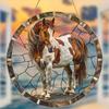 Lightweight Acrylic Wall Hanging Horse Ornament For Patios And Indoor Use Creates Beautiful Lighs Effects 20cm Diameter