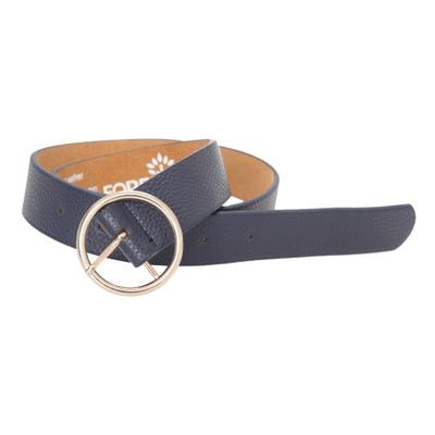 Womens/Ladies Circle Buckle Leather Belt