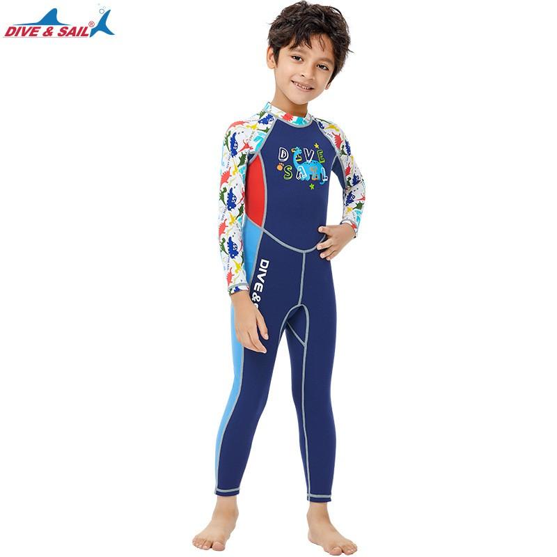 Kids 2mm Neoprene Wetsuit Full Body Long Sleeve Snorkeling Swimming Surfing Beach Protection UV