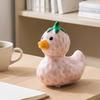 Whimsical Duck Statue for Office Ceramic Fruit Figurine, Cute Strawberry & Banana Decor Statue, Creative Desktop Home Bedroom Gift Friends