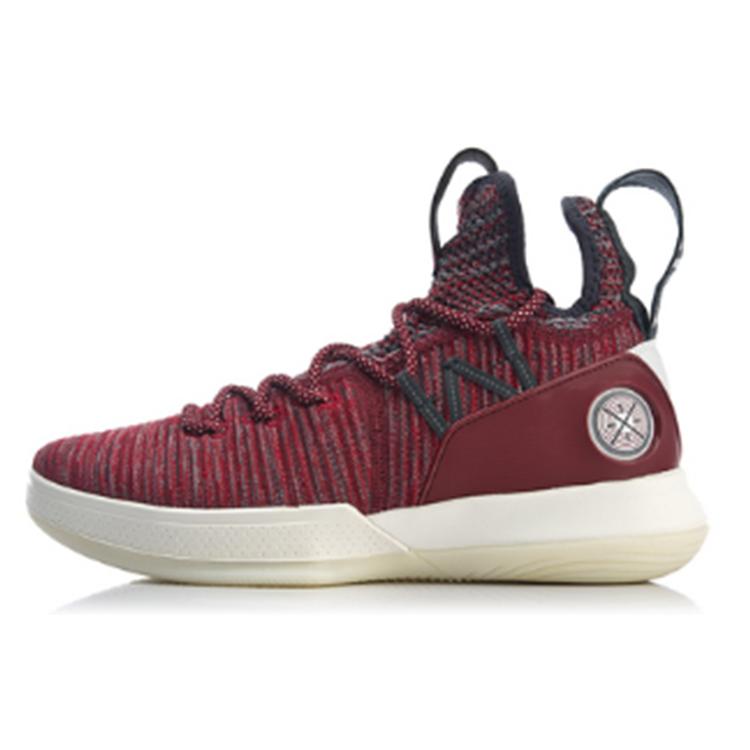Li Ning All In Team 6 Wade Collection Non Slip Lightweight Mid Top Basketball Shoes Men's Red White ABAP005-3