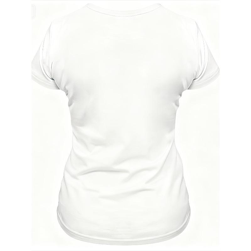 T-shirt Grafica da Donna Taglia Europea Anno del Cavallo - Carino Cavallo Cartoon con Occhiali e Design Capodanno Cinese, Maglietta Bianca Girocollo a Maniche Corte