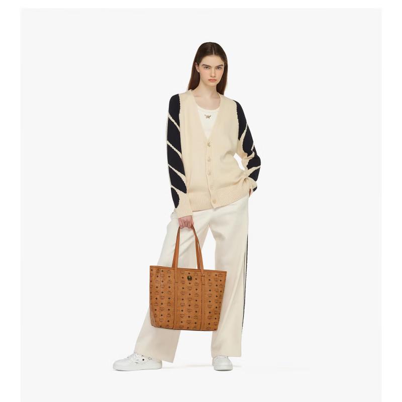 MCM TONI Medium Visetos Tote Bag