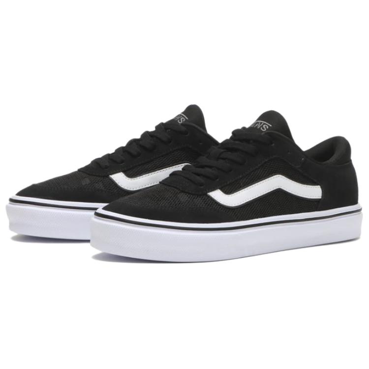 Vans Sclipt Leather Comfortable Versatile Skate Shoes Unisex Sneaker Black V3854-M.CHK