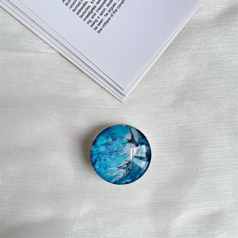 Transparenter Kristallkugel-Handyhalter: Kreativer Einziehbarer Ständer für Faule Desktop-Nutzung