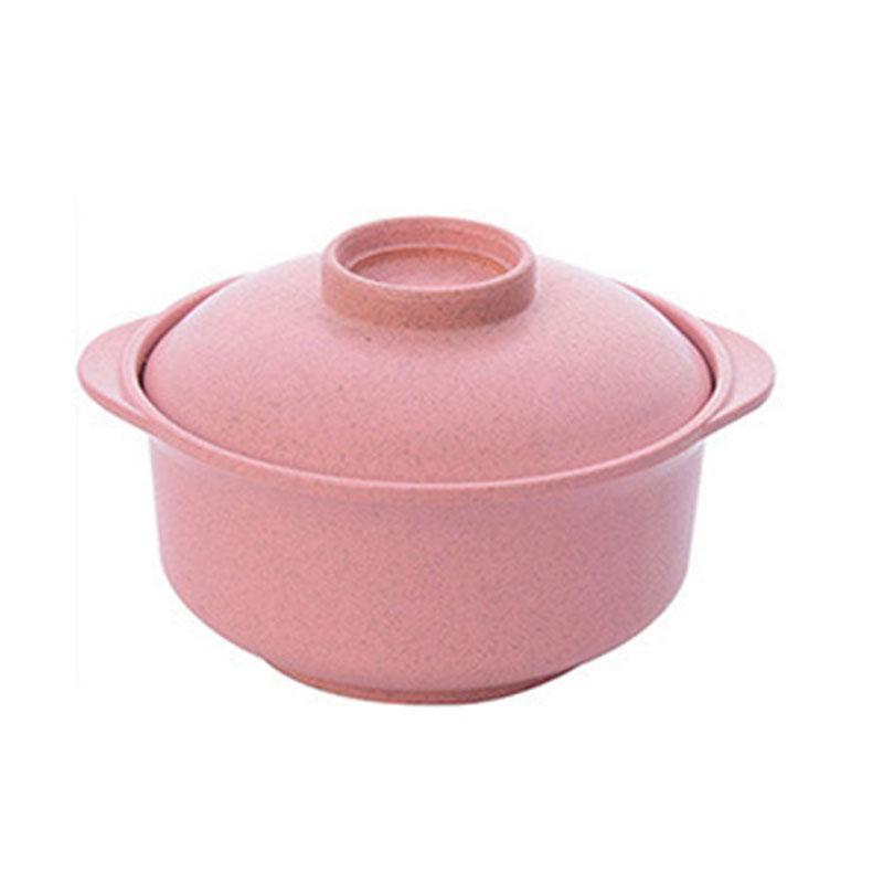 

Миски для лапши быстрого приготовления с крышками, миски для горячего риса, контейнеры для еды для студентов розовый