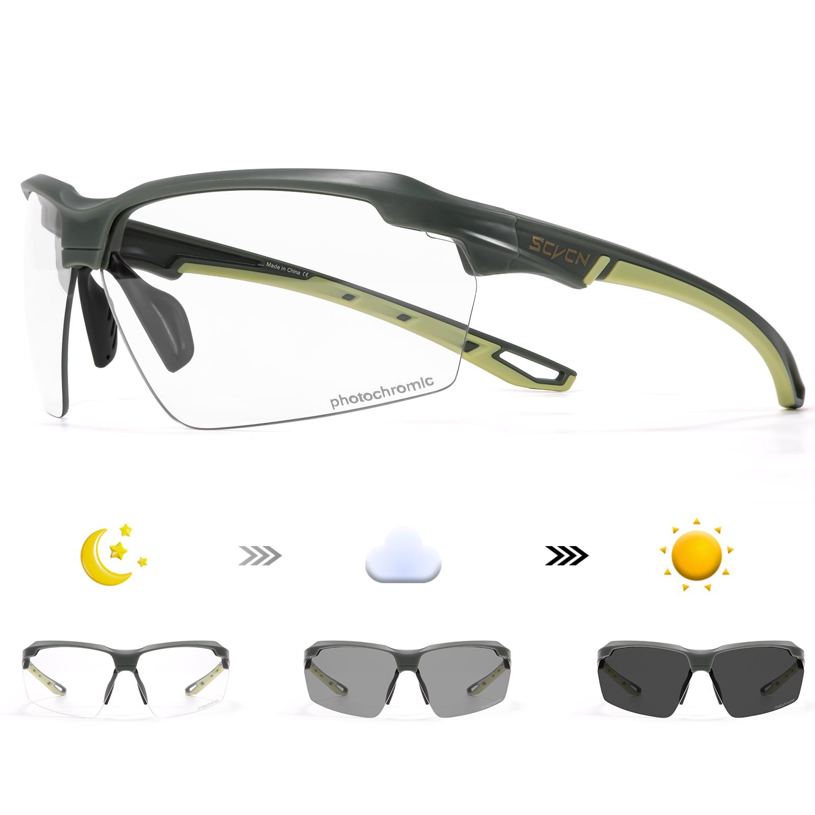 

SCVCN Photochromic Cycling Glasses UV400 Outdoor Sports Running Glasses Men MTB Cycling Sunglasses Women Road Bike Glasses Photochromic-no nox